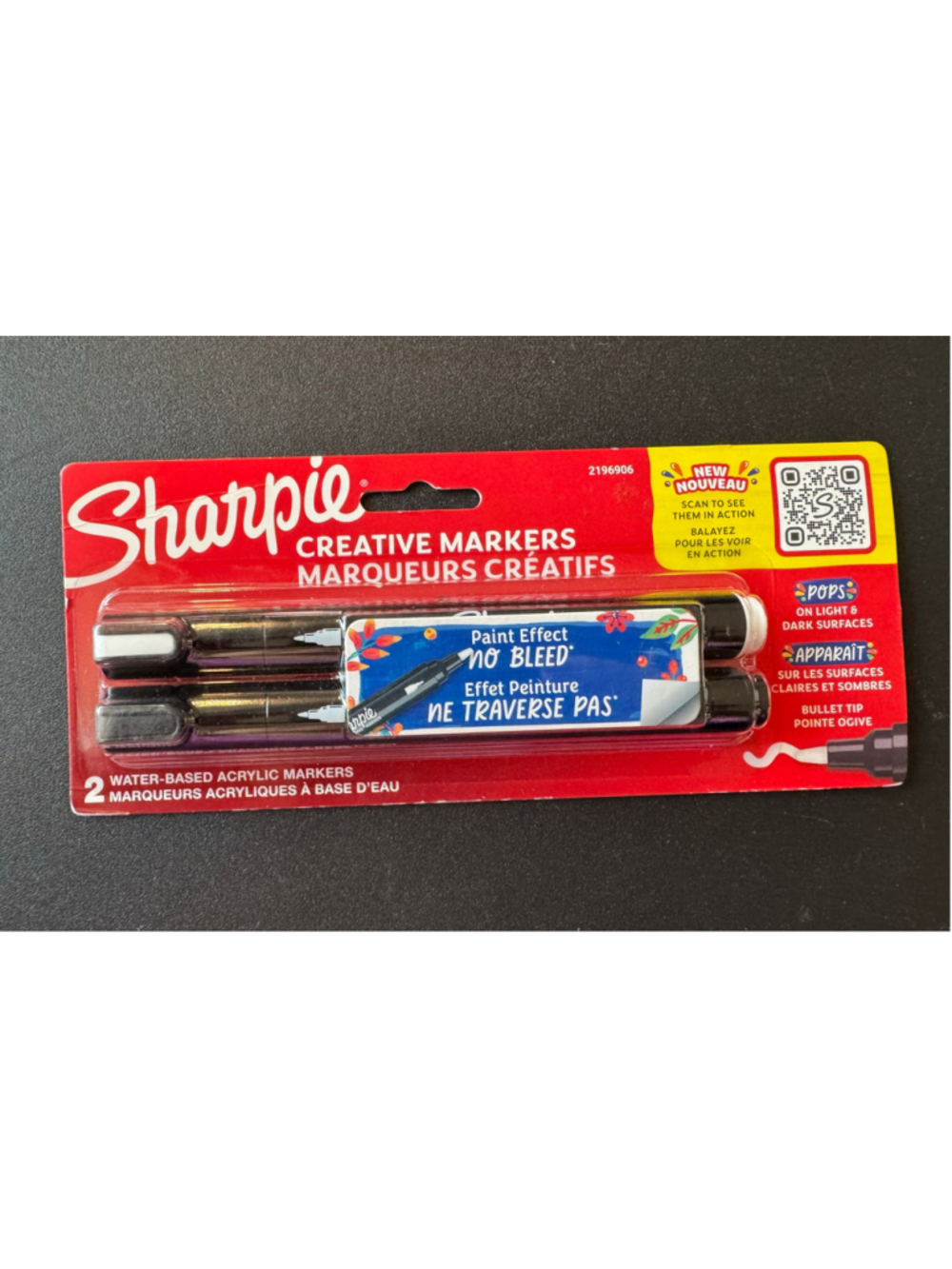 Sharpie Creative Markers 2-Pack Bullet Tip Paint Markers Black